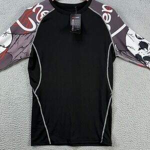 Cody Lundin Shirt Athletic Men 2XL Black Gray Colorblock Long Sleeve Workout NEW